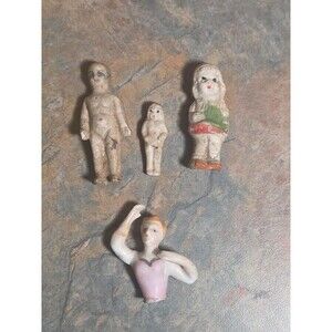 Vintage Bisque Frozen Charlotte Penny Doll Lot